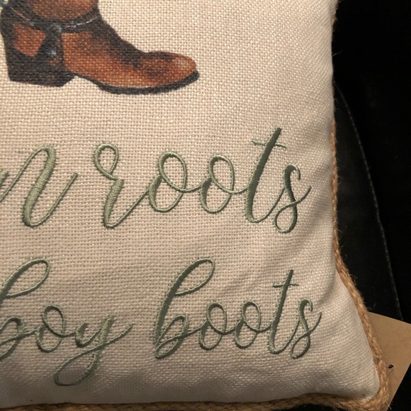 Thro Home southern roots and cowboy boots Rectangular Throw Pillow New 14h x18w" - Picture 9 of 16
